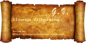 Glovnya Vilhelmina névjegykártya